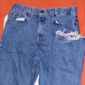 Distressed Blue Denim Jeans 30x32